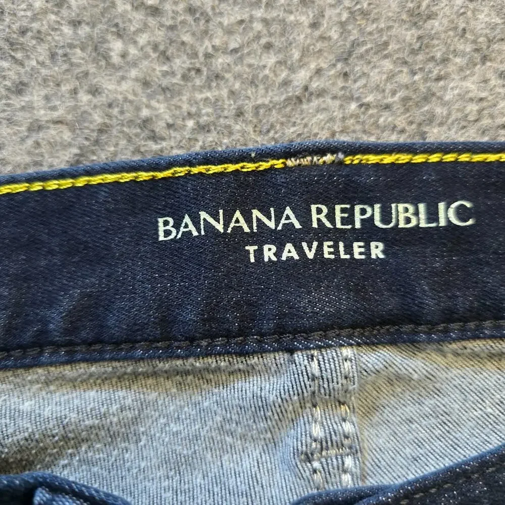Banana Republic Jeans Mens Size 32x34 Blue Dark Wash Stretch Tapered Capsule